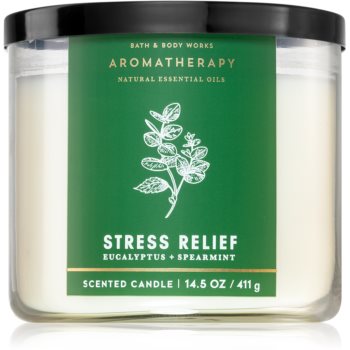 Bath & Body Works Stress Relief Eucalyptus & Spearmint lumânare parfumată-Bath & Body Works