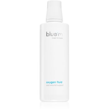 Blue M Oxygen for Health Oxygen Fluid produs pentru tratament local pentru afte și răni superficiale în cavitatea bucală-Blue M