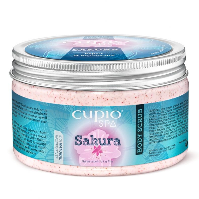 Cupio Body Scrub Organic Sakura 250ml-Cupio