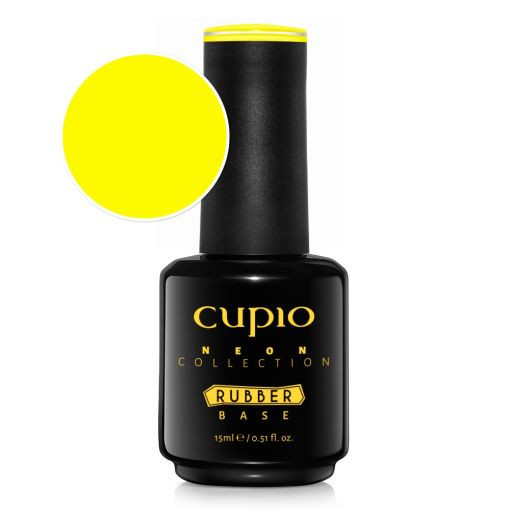 Cupio Rubber Base Neon Collection - Electric Lemon 15ml-Cupio