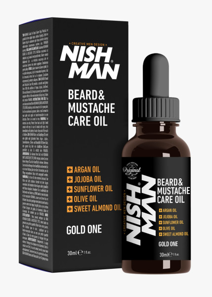 NishMan Gold One Ulei pentru barba si mustata 30ml-NishMan