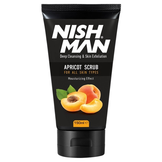 NishMan Scrub facial pentru barbati cu extract piersici 150ml-NishMan