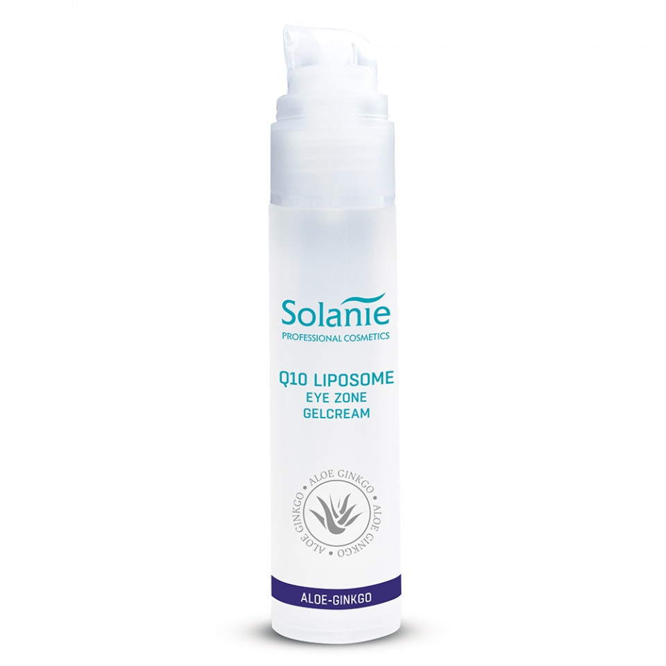 Solanie Crema gel antirid cu lipozomi si coenzima Q10 pentru conturul ochilor Aloe Ginkgo 50ml-Solanie