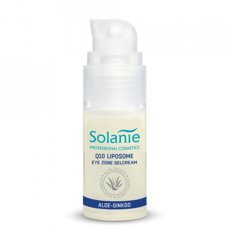 Solanie Crema gel antirid cu lipozomi si coenzima Q10 pentru conturul ochilor Aloe Ginkgo 15ml-Solanie