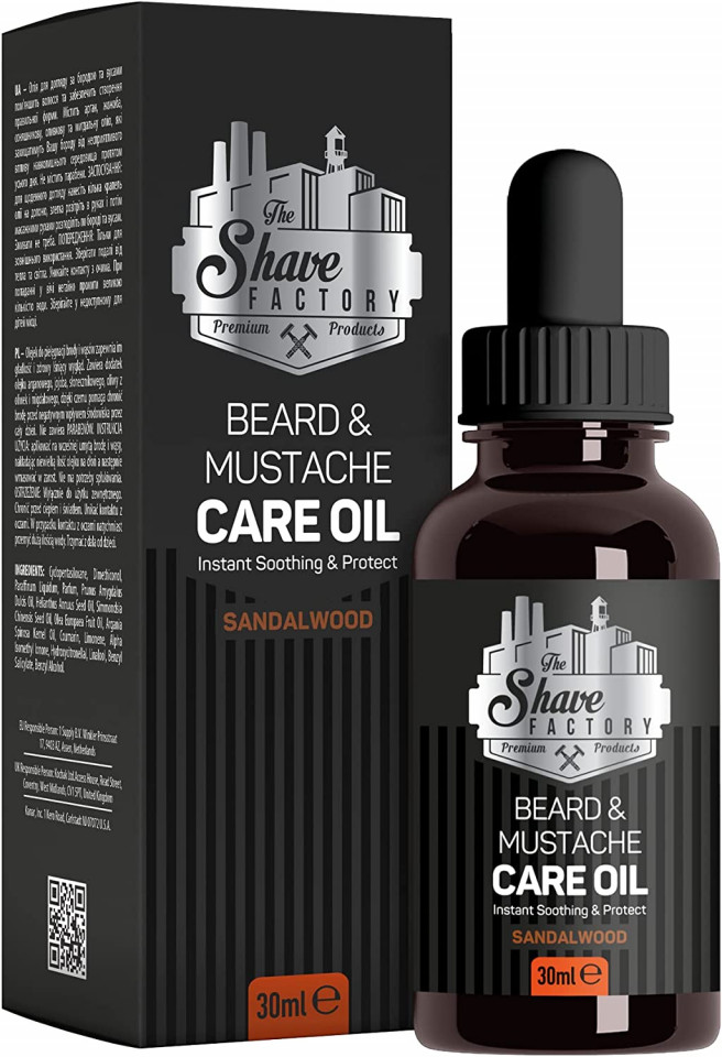 The Shave Factory Ulei pentru barba si mustata cu lemn de santal 30ml-The Shave Factory