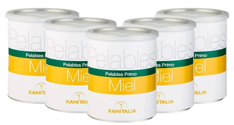 Xanitalia Pachet 4+1 Ceara de epilat elastica de unica folosinta cu miere 800ml-Marketing